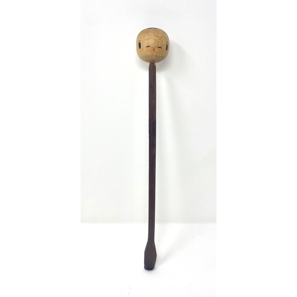 Asian Wood Carved Hand Painted Back Scratcher 14.5” - Picture 1 of 7